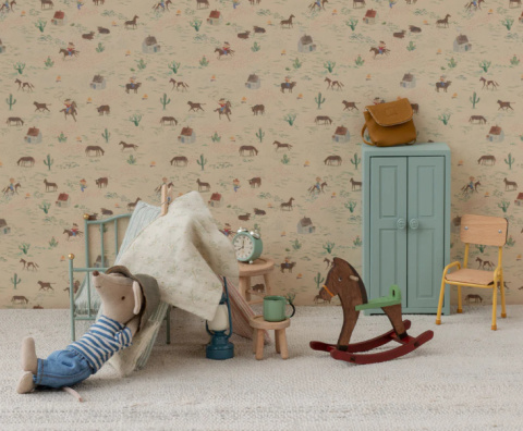 Maileg Konik na biegunach akcesoria dla myszek | Ciemny brąz