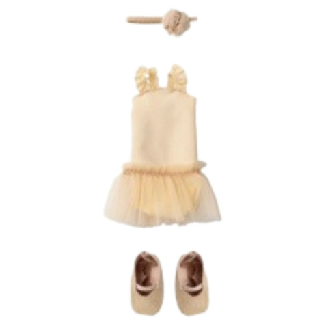 Maileg Kostium baletowy i spódnica kremowe | rozmiar 2