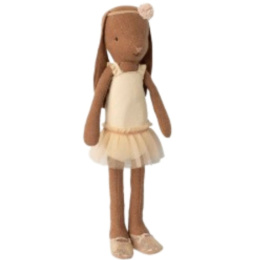 Maileg Króliczek Czekoladowy brąz – Kostium baletowy i spódnica kremowe | rozmiar 2