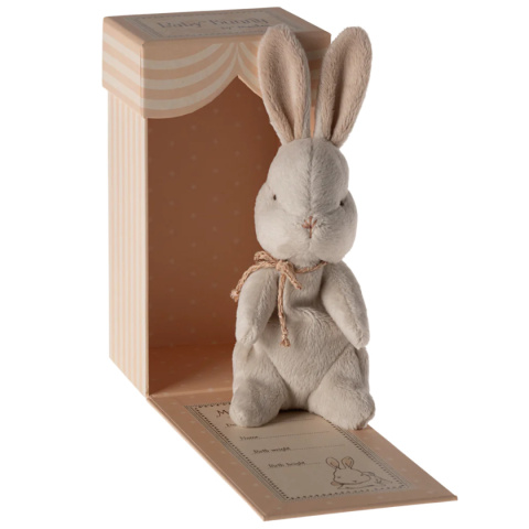 Maileg Mój pierwszy Króliczek w pudełku - My first bunny | Off white