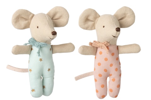 Maileg Myszki Bliźniaki w pudełku zapałek - Twins in matchbox Baby mice