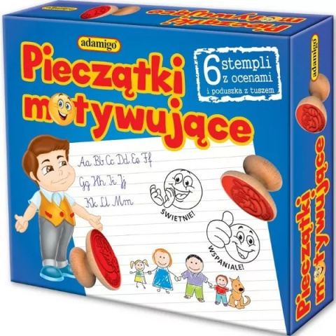 Adamigo Pieczątki motywujące. 6 stempli z ocenami