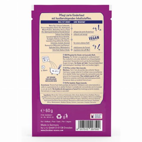 DRESDNER ESSENZ SŁODKICH SNÓW - sól do kąpieli dla dzieci 60g - DreckSpatz