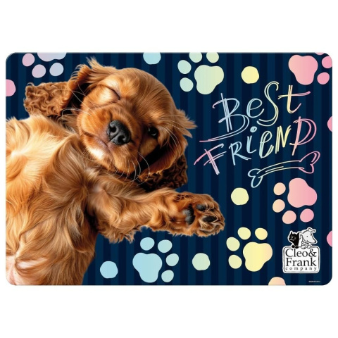 Podkładka laminowana z pieskiem Cleo i Frank A4
