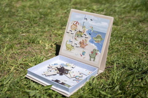 Filibabba Gra magnetyczna | Dino Beach puzzle