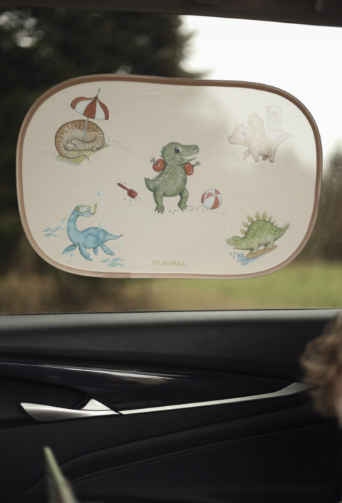 Filibabba Osłony przeciwsłoneczne do samochodu 2 szt. | Dino Beach