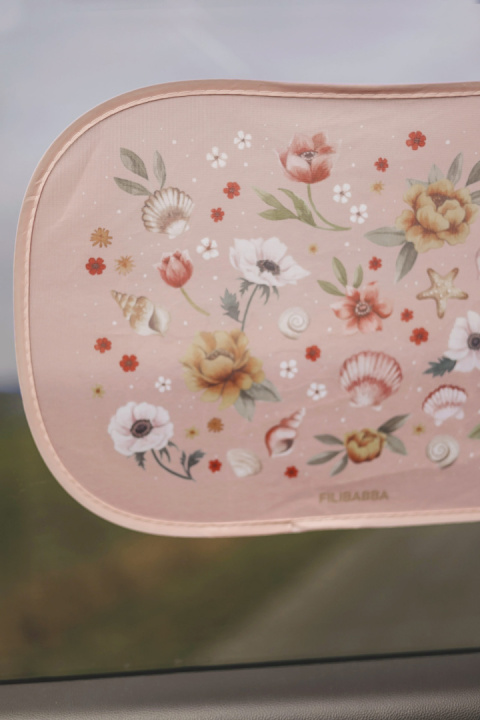 Filibabba Osłony przeciwsłoneczne do samochodu 2 szt. | Ocean Blossom