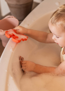 Filibabba Silikonowy zestaw wiaderko i zabawki do piasku | Peach Mix