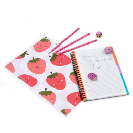 Kidea Zapachowe gumki i ołówki truskawka