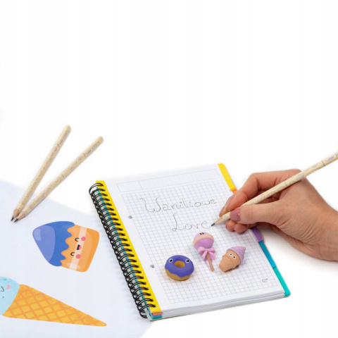 Kidea Zapachowe gumki i ołówki wanilia