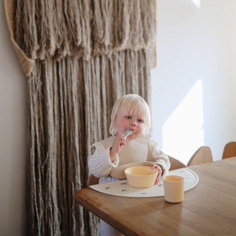 Mushie Łyżeczki Startowe – 2- pack | Cambridge Blue/Shifting Sand