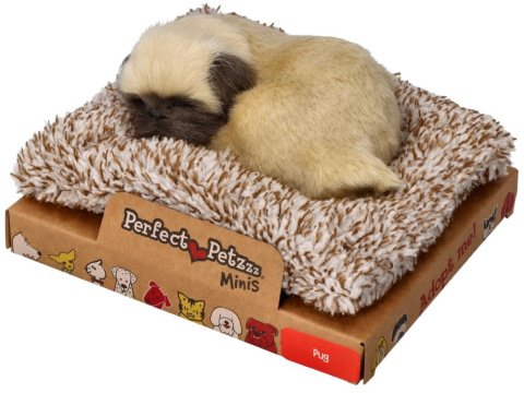 Perfect Petzzz Oddychający szczeniaczek piesek na legowisku Mops