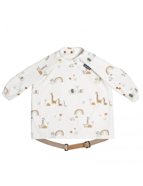 Bibado Wodoodporny śliniak z długim rękawem BLW Serengeti Spaghetti