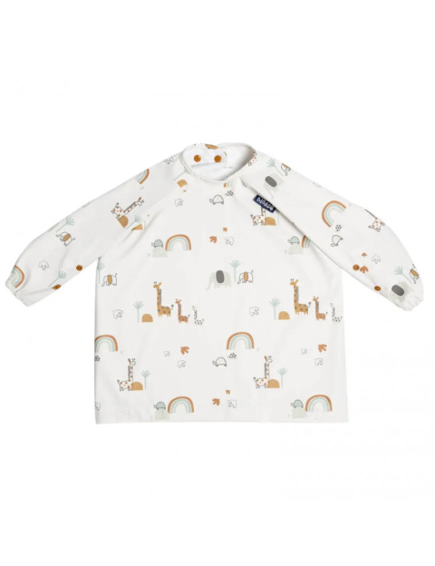 Bibado Wodoodporny śliniak z długim rękawem BLW Serengeti Spaghetti