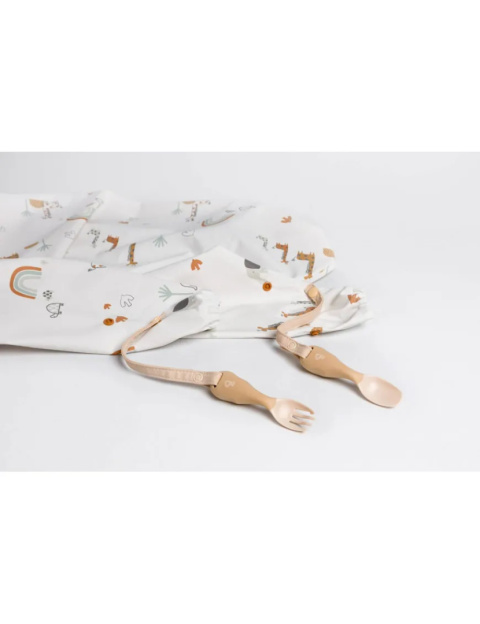 Bibado Wodoodporny śliniak z długim rękawem BLW Serengeti Spaghetti