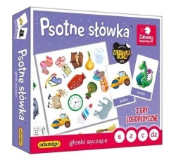 Adamigo - Zestaw 4 gier logopedycznych Psotne Słówka