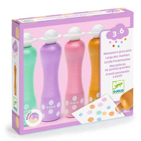 DJECO Markery stempelkowe 4 kolory | PERŁOWE