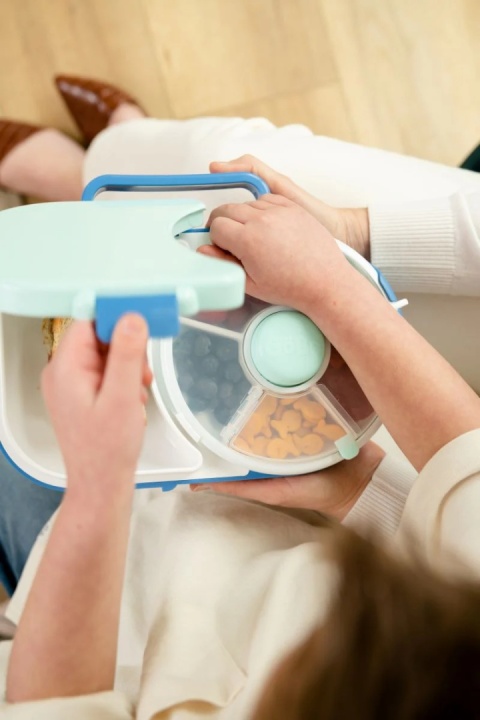 GOBE 2in1 LUNCHBOX & SNACK SPINNER | Blueberry blue