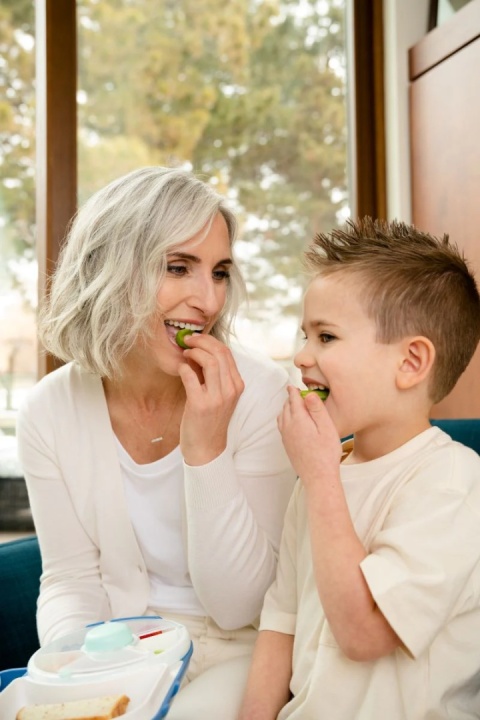 GOBE 2in1 LUNCHBOX & SNACK SPINNER | Blueberry blue