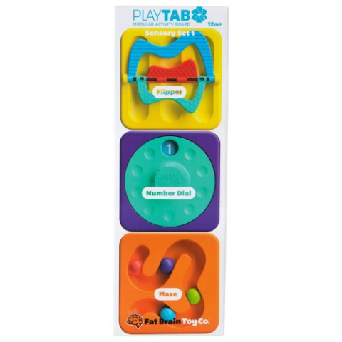 Fat Brain Toys PlayTab Sensoryczne Kwadraty | z Przekładankami