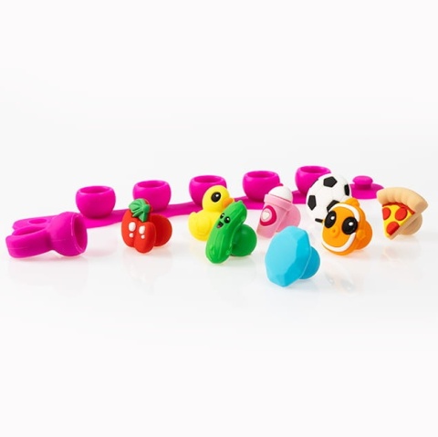 Fat Brain Toys Biżuteria Plip Charms | Różowy