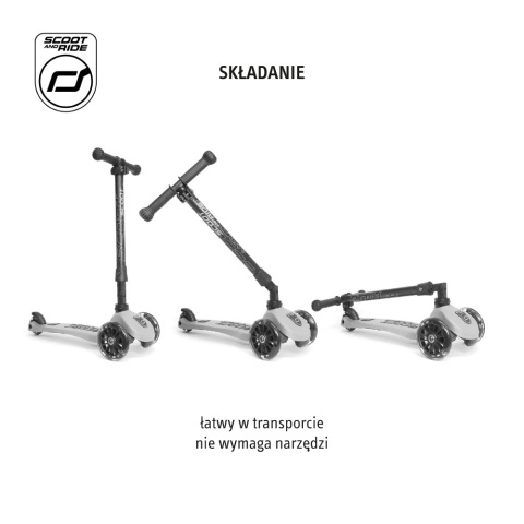 SCOOTANDRIDE Highwaykick 3 LED Hulajnoga składana ze świecącymi kółkami 3+ | Lemon kolekcja Icecream