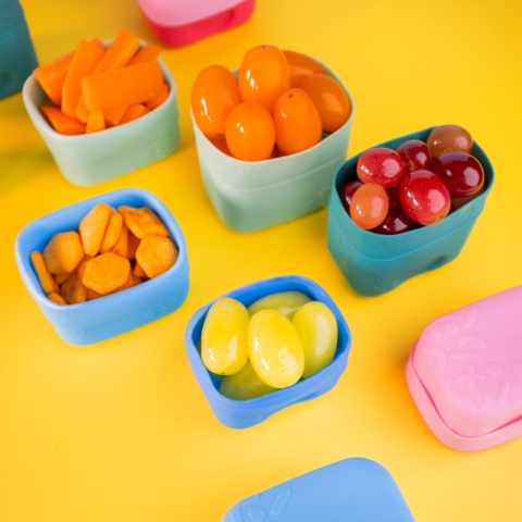 B.box Silikonowe pojemniczki na przekąski 2 szt | Forest