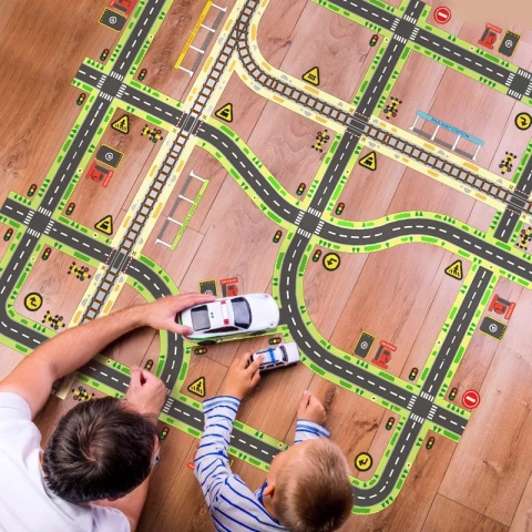 MIDEER Taśmy drogowe i naklejki znaków (2 taśmy, 10 naklejek)