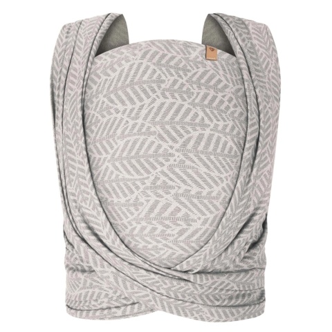 ZAFFIRO Chusta wiązana tkana do noszenia dzieci - grey leaves