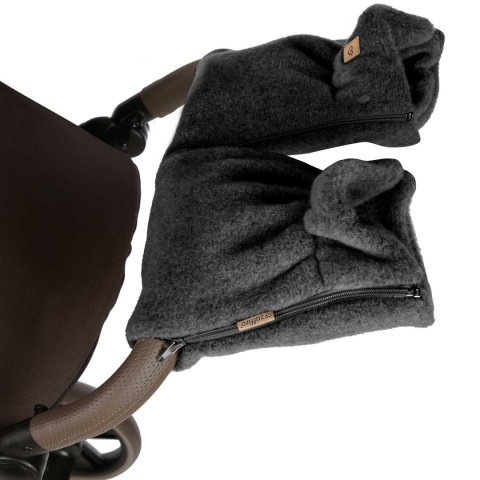 ZAFFIRO Komplet Śpiworek Mini + Mufki dwuczęściowe WEŁNA Premium Sierra | anthracite