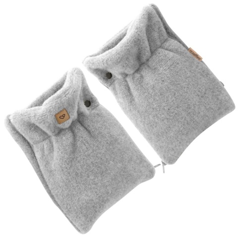 ZAFFIRO Komplet Śpiworek Mini + Mufki dwuczęściowe WEŁNA Premium Sierra | grey