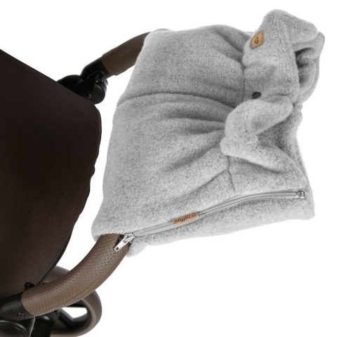 ZAFFIRO Komplet Śpiworek Mini + Mufki dwuczęściowe WEŁNA Premium Sierra | grey