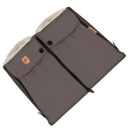 ZAFFIRO Mufki dwuczęściowe do wózka wełna Nordico | taupe