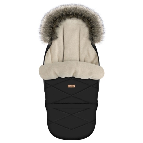 ZAFFIRO Regulowany śpiworek do wózka GrowUp 4.0 WEŁNA PREMIUM + BLACK