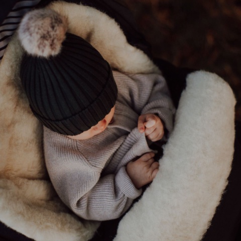 ZAFFIRO Śpiworek iGrow | Aspen wełna premium black