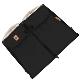 ZAFFIRO dwuczęściowe mufki 2w1 do wózka | Aspen wełna premium + Black