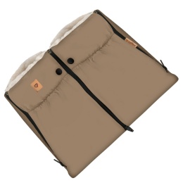 ZAFFIRO dwuczęściowe mufki 2w1 do wózka wełna premium | Aspen latte