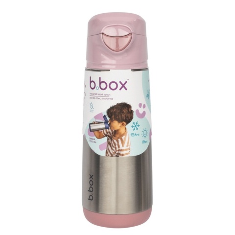 b.box Bidon Butelka termiczna z ustnikiem sportowym 500 ml | Blush Crush