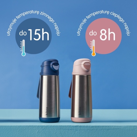b.box Bidon Butelka termiczna z ustnikiem sportowym 500 ml | Blush Crush