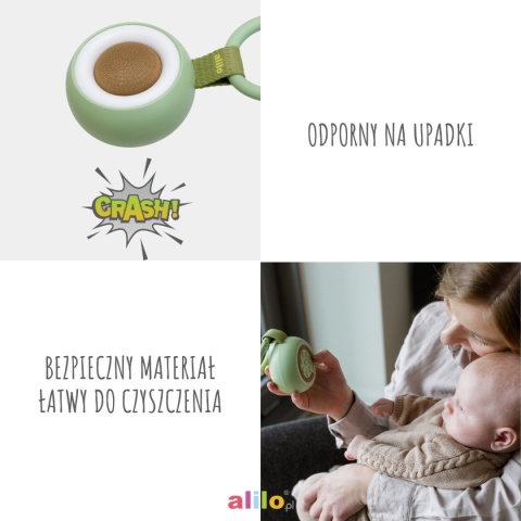 Alilo CocoNap W1 - odtwarzacz MP3 i lampka do karmienia | awokado