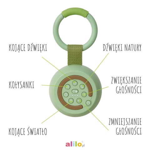 Alilo CocoNap W1 - odtwarzacz MP3 i lampka do karmienia | awokado