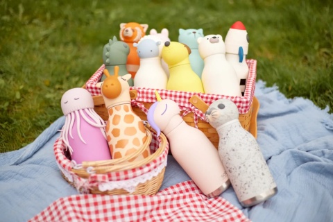 Asobu Butelka termiczna ze słomką Bestie | Foka 460 ml