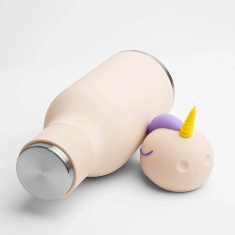 Asobu Butelka termiczna ze słomką Bestie | Jednorożec 460 ml