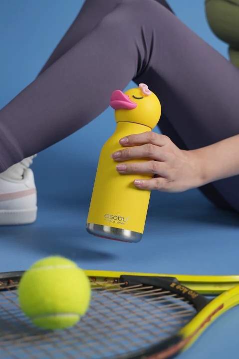 Asobu Butelka termiczna ze słomką Bestie | Kaczuszka 460 ml