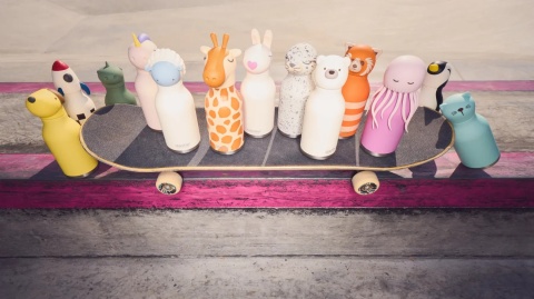 Asobu Butelka termiczna ze słomką Bestie | Królik 460 ml