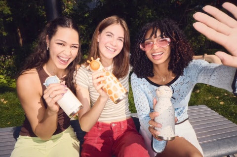 Asobu Butelka termiczna ze słomką Bestie | Żyrafa 460 ml