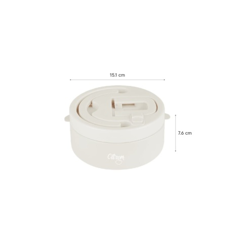 Citron Termos Obiadowy z Podziałką 400ml | Beige