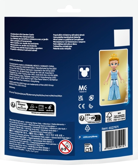 LEGO Disney Princess Miniaturowy zamek Kopciuszka z ogrodem 30695
