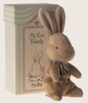 Maileg Mój pierwszy Króliczek w pudełku - My first bunny | Light blue