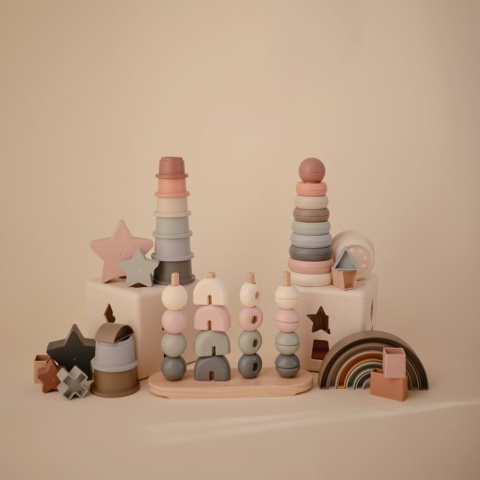 Mushie Drewniany Sorter Kształtów